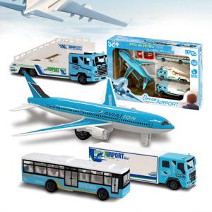 비행기 장난감 4종세트 공항 자동차 버스 여행놀이