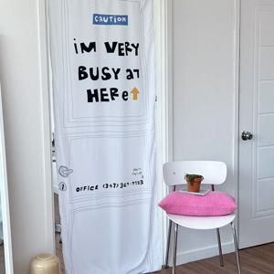 도어히어도어 도어커튼 카페 가림막 패브릭 포인트 인테리어 80x210cm