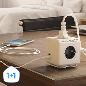 1+1 파워큐브 올컬러 익스텐디드 4구 USB 1.5M 멀티탭