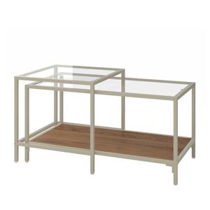 빗셰 거실테이블 2종 라이트베이지/유리 90x50cm