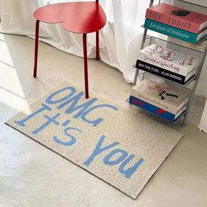 [해외] 북유럽 크림 레터링 코일 매트 미끄럼방지 현관 매트 베란다매트 7size