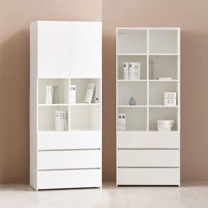 E0자재 RH2057 홈오피스 책장 수납장 800 (서랍셋수납형)