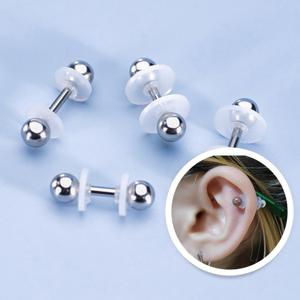 귀막힘 살튀 방지 패드 피어싱 귀 구멍 유지 실리콘 투명 남자 연골 얇은 귓볼 도넛링