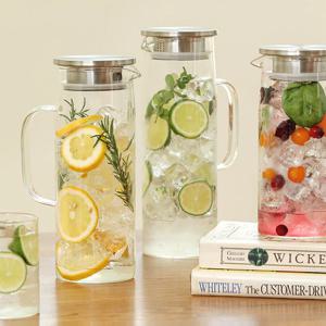 1+1 내열유리 카페물통 냉장고물병 1.5L