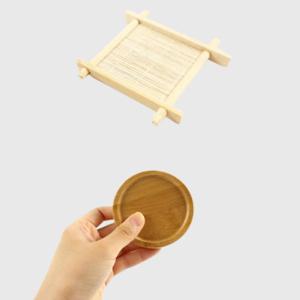 미끄럼방지 라탄 원형 컵받침 찻잔받침대 카페 티코스터 찻잔