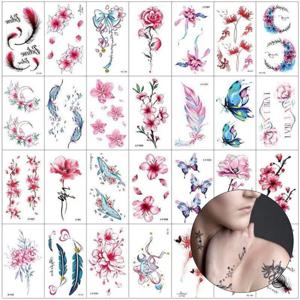 체험용 타투 스티커 흉터 커버 레터링 꽃 간편 패션 아이템
