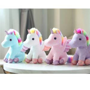 유니콘 애착 인형 동물 봉제 인형 집들이 선물 인테리어 소품 4 colors 2 size