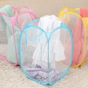 접이식 그물 수건통 랜덤 기숙사 세탁물 수거함 빨래 메쉬망 바스켓