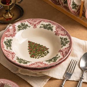 존슨브라더스 크리스마스 트리 라인 레드 양식 파스타볼 (21.5cm)