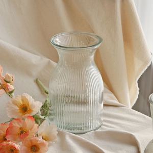 리지 글라스 화병 중형 엔틱 빈티지 인테리어 오브제 유리 꽃병