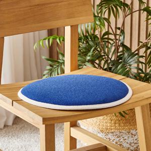 마이호텔 원형 배색 식탁방석 D35 블루