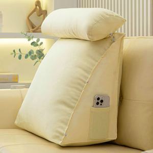 머리까지 편안한 등받이쿠션 쇼파쿠션 허리 침대 삼각쿠션