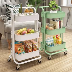 트롤리 3단 웨건 이동식 카트 대형 철제 수납 무빙 회전 수납장