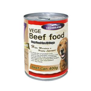 베게 강아지통조림 사각캔 대용량 습식 간식 400g 소고기