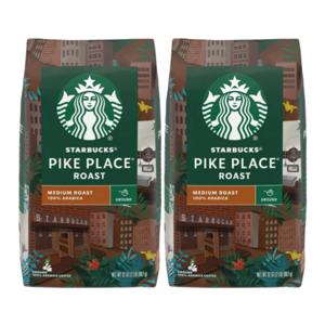 [해외] 스타벅스 파이크 플레이스 미디엄 로스트 그라운드 커피 분쇄 커피 907g x 2개