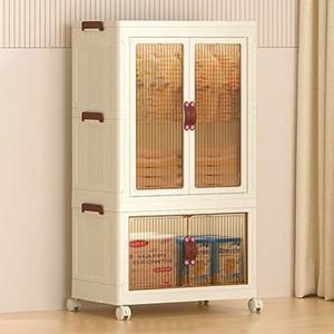 대형 리빙박스 옷정리 수납함 다용도 팬트리 플라스틱 정리함 2단