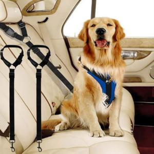 차량용 강아지 반려동물 안전벨트 중형견 대형견 길이조절 목줄