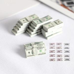가짜돈 지폐 모형 미니어처 백달러 촬영 선물 인테리어 데코용품 15매