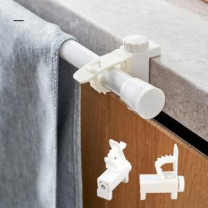 무타공 선반 테이블 고정 브라켓 못없는 커튼 압축봉 클램프 홀더