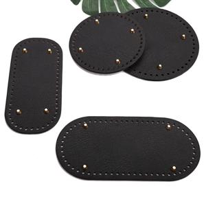 핸드메이드 코바늘 징 가죽 가방 밑판 DIY 뜨개질 용품 부자재 검정색