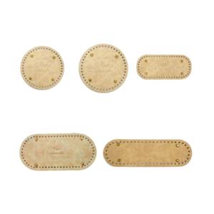 가방 밑판 DIY 뜨개질 살구색 원형 타원형 징 가죽 바닥 수예 부자재