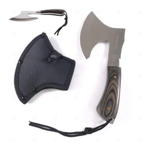 휴대용 캠핑 손도끼 벌목 나무 쪼개기 장작 패기 캠핑용 스텐 도끼