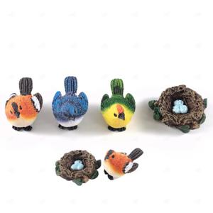 새 둥지 모형 인테리어 장식 소품 화분 정원 꾸미기 조경 새인형