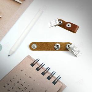 사원증 이름표 인조 가죽 루프 똑딱이 명찰 다용도 악어 클립