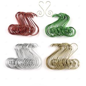 크리스마스 트리 꾸미기 파티 소품 장식 펄컬러 스텐 S고리 후크 20개