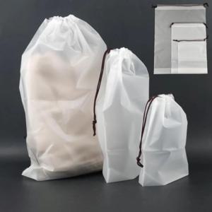 반투명 끈봉투 옷 신발 다용도 포장 여행 파우치 방수 스트링 백