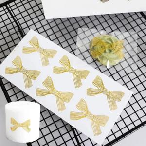 선물포장 답례품 데코 다꾸 투명 리본 골드 스티커 포인트 장식