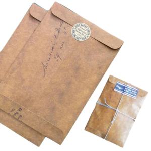 크라프트지 엽서 사진 보관 포장 서류 편지 황 빈티지 봉투 10p