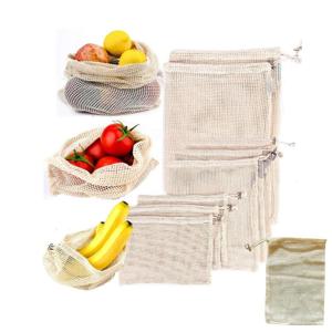 야채 과일 파우치 보관 바구니 면 에코 주머니 재사용 망사 장바구니