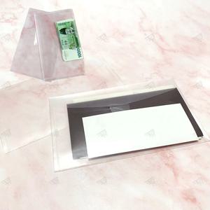 여행용 휴대용 영수증 통장 보관 파우치 PVC 다용도 수납 투명 봉투