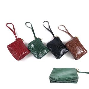 다용도 소품 보관 파우치 미니 에나멜 악어패턴 엠보 클러치 반지갑