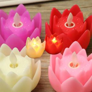 흔들리는 LED 연꽃모양 인테리어 촬영 소품 조명 무드등 촛불