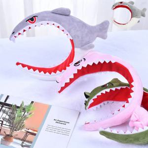 네컷 인생 사진 생일 파티 이벤트 헤어밴드 회색 상어 머리띠