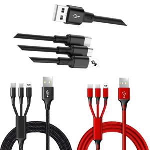 핸드폰 멀티 충전선 3IN1 C타입 8 5핀 고속 충전 케이블 1.2m