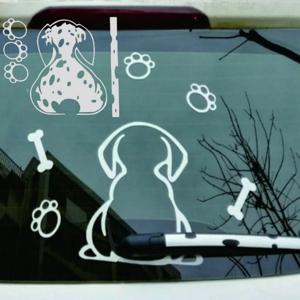 자동차 뒷유리 후방 와이퍼 포인트 꾸미기 강아지 꼬리 스티커