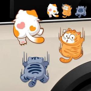 자동차 오토바이 스크래치 커버 기스 가림 주유구 고양이 뚱냥이 스티커