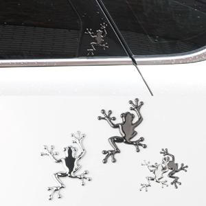 자동차 엠블렘 데칼 포인트 튜닝 3D 입체 개구리 스티커 건색