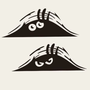 자동차 도어 장식 데칼 튜닝 범퍼 스크래치 가림 몬스터 스티커