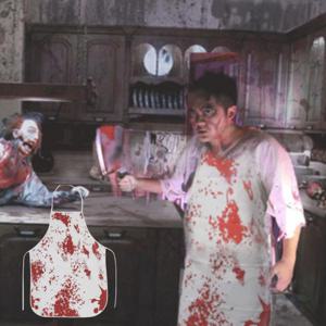 파티 클럽 앞치마 코스프레 공포 좀비 호러 의상 피 묻은 코스튬 복장