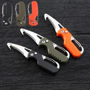 휴대용 등산 캠핑용 카라비너 접이식 갈고리칼 서바이벌 나이프 홀더