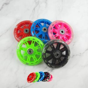 어린이 자전거 보조바퀴 LED 불빛 베어링 교체용 컬러 야간 안전 바퀴