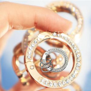 자동차 스마트키 열쇠고리 장식 큐빅 오픈형 푸쉬 온오프 오링 부자재