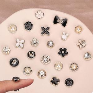 소매접기 오픈방지 앞트임 의류 DIY 옷 여밈 자석 단추 브로치