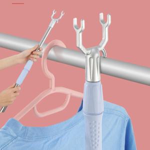 길이조절 다용도 옷걸이 집게 홀더 후크 행거 스틱 긴 막대기 장대