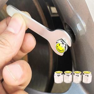 자동차 타이어 공기마개 밸브캡 스마일 에어캡 타이어캡 4개 세트