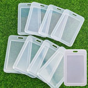 카드 명찰 사원증 세로형 플라스틱 케이스 카드홀더 목걸이 반투명